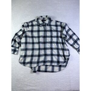 Lane Bryant Flannel Button Up Shirt Womens Size 18/20 Long Sleeve Casual Dress